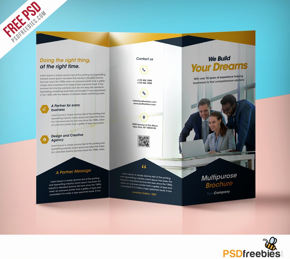 Tri Fold Brochure Template Powerpoint Unique Business Tri Fold Brochure Templates Free Templates