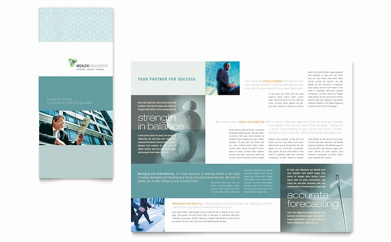 Tri Fold Brochure Template Publisher Fresh Wealth Management Services Tri Fold Brochure Template