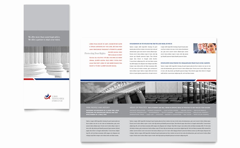 Tri Fold Brochure Template Publisher Luxury Legal &amp; Government Services Tri Fold Brochure Template