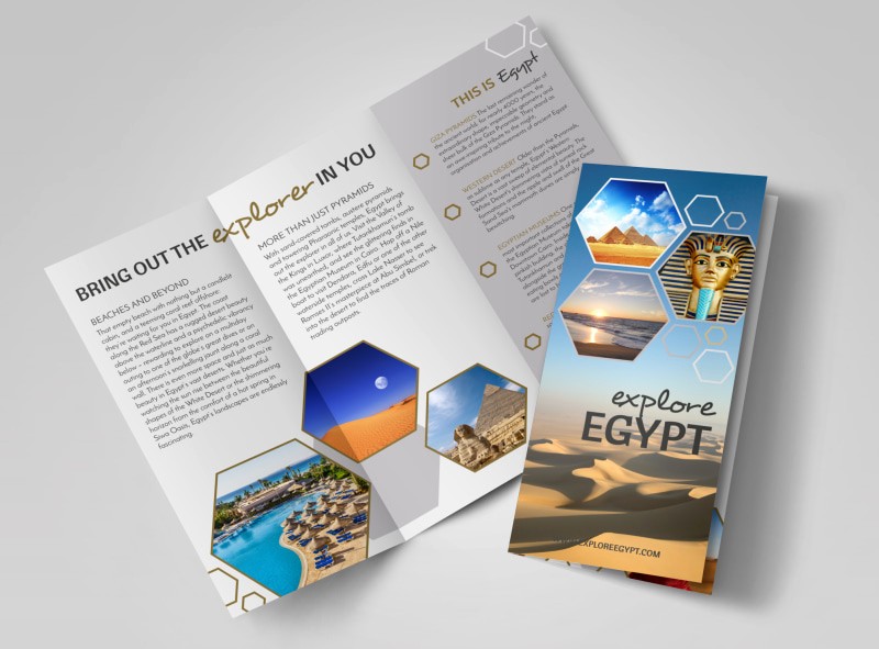 Tri Fold Travel Brochure Examples Inspirational Travel Egypt Tri Fold Brochure Template