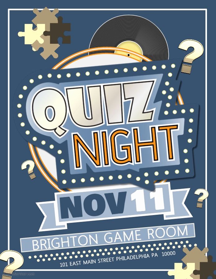 Trivia Night Flyer Template Free Best Of Quiz Night Petition Poster Template