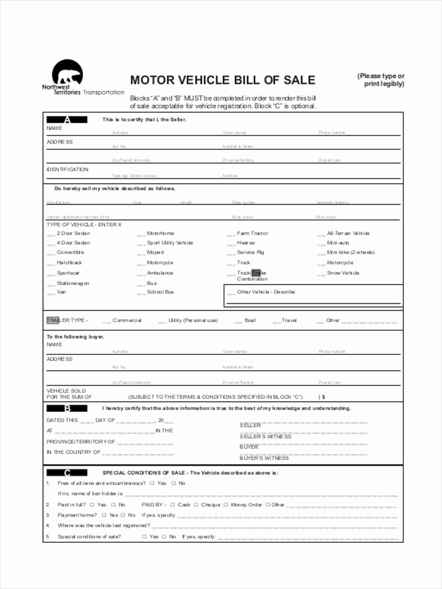 Truck Bill Of Sale form New Truck Bill Of Sale forms 6 Free Documents Word Pdf