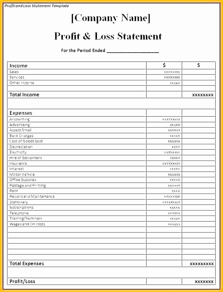 50 Trucking Profit And Loss Spreadsheet