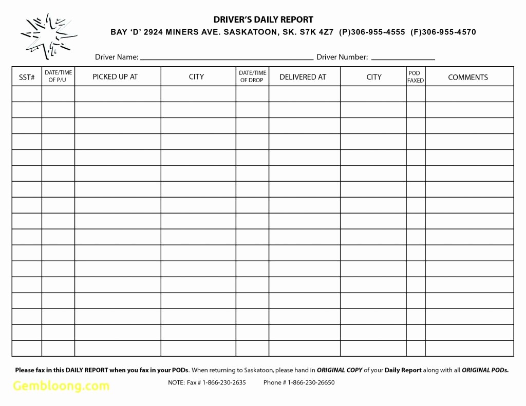 Trucking Profit and Loss Spreadsheet New Truck Driver Profit and Loss Statement Template Trucking