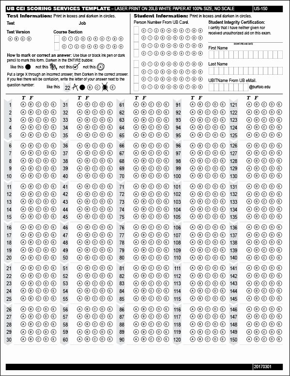 50 True Or False Test Template