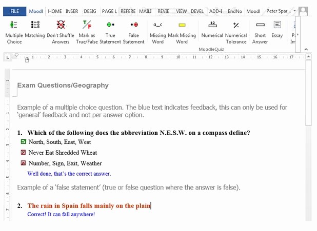 True or False Test Template Lovely Rapid Quiz Creation for Moodle Technology Enhanced Learning
