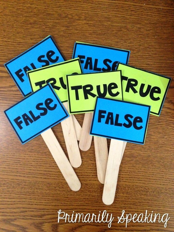 True or False Test Template Luxury Love these True False Paddles From Primarily Speaking A