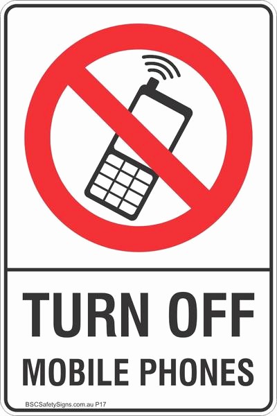 Turn Off Cell Phone Sign New Turn F Mobile Phones Safety Sign Prohibited Stickers