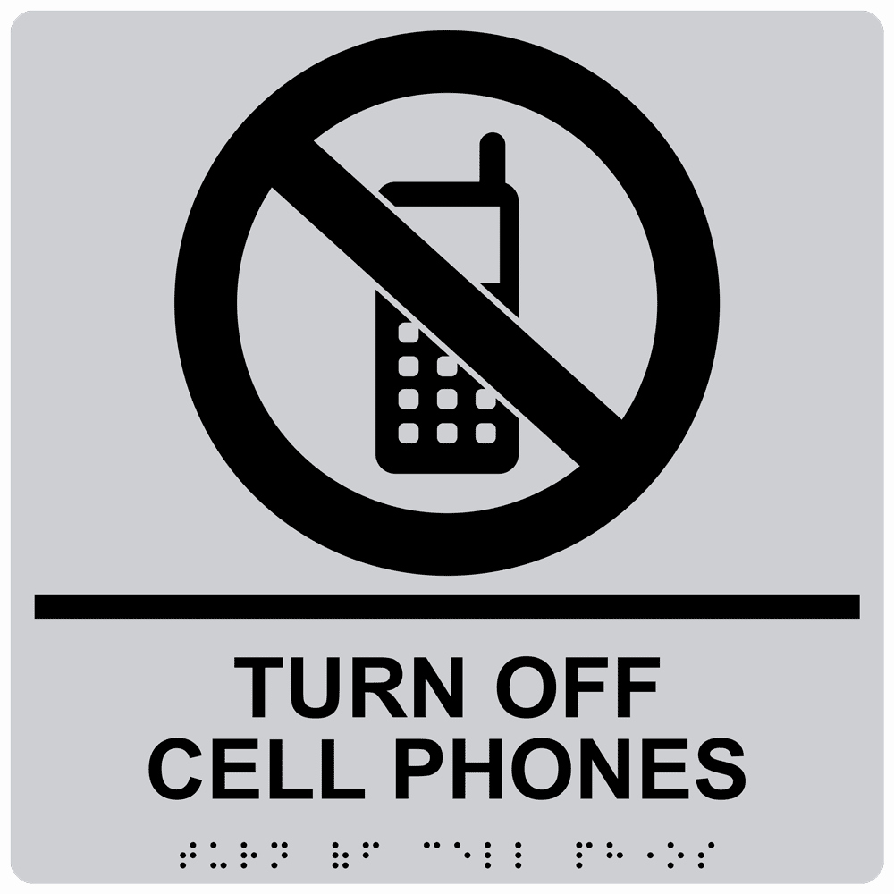 Turn Off Cell Phones Sign Fresh Ada Turn F Cell Phones Symbol Braille Sign Rre 99