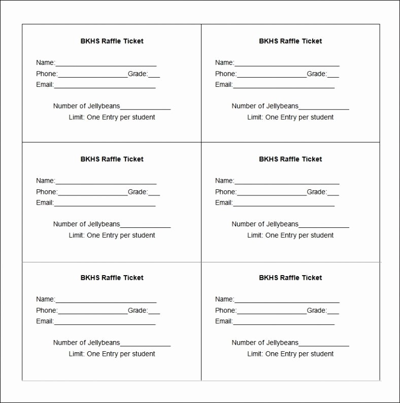 Two Part Raffle Tickets Template Luxury Printable Raffle Tickets