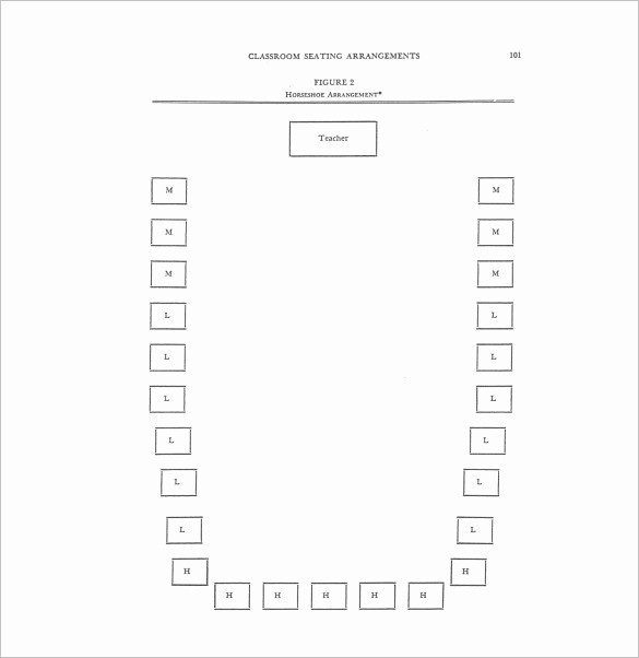 U Shaped Seating Chart Template Luxury Classroom Seating Chart Template U2013 10 Free Sample