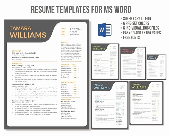 Unique Resume Templates Free Word Luxury Unique Creative Word Resume Template Resume Templates