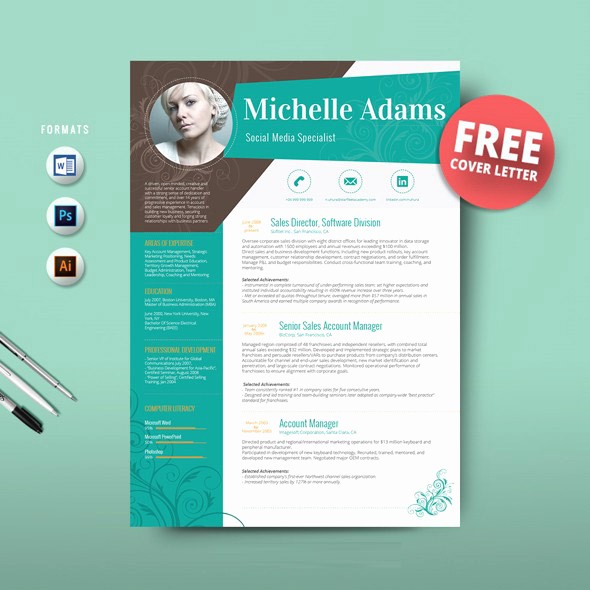 Unique Resume Templates Free Word New 16 Ms Word Resume Templates with the Professional Look