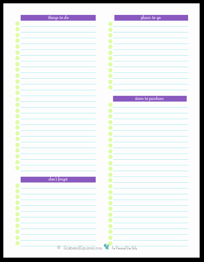 Vacation to Do List Printable Awesome Note Page and to Do List Printables Reader Request
