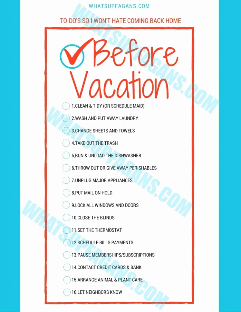 Vacation to Do List Printable Inspirational 16 Smart Things to Do before Vacation so You Won T Dread