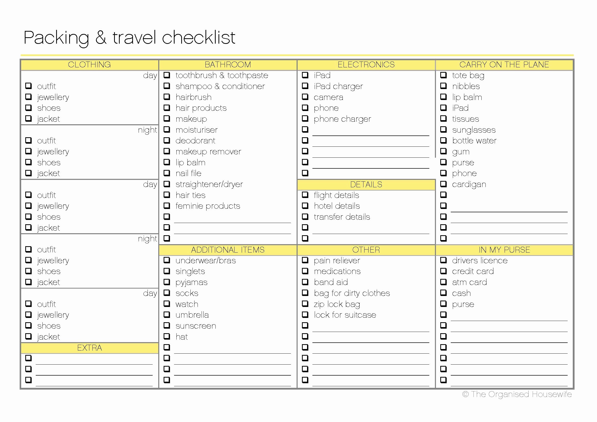 Vacation to Do List Printable Unique Free Printable Packing and Travel Checklist the