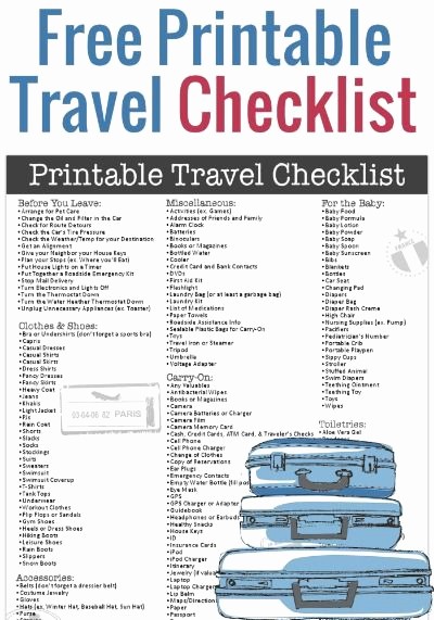 Vacation to Do List Printable Unique Free Printable Travel Checklist