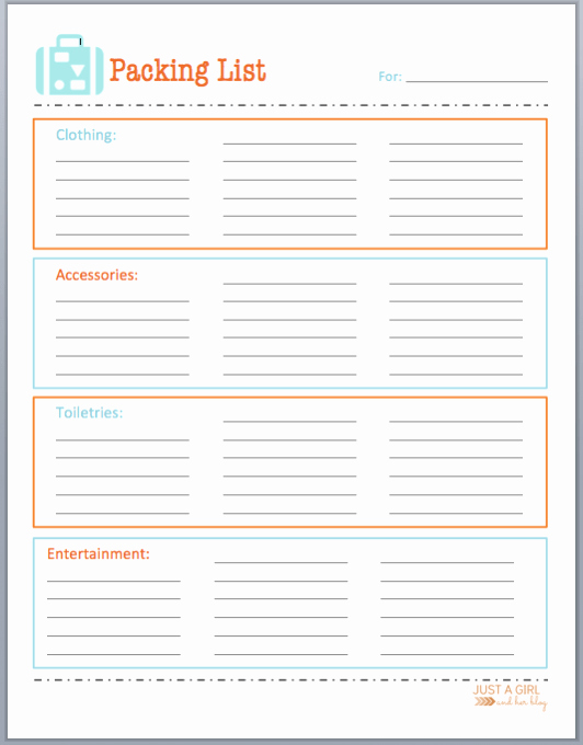 Vacation to Do List Template Best Of Free Printable Packing List for organized Travel and Vacation