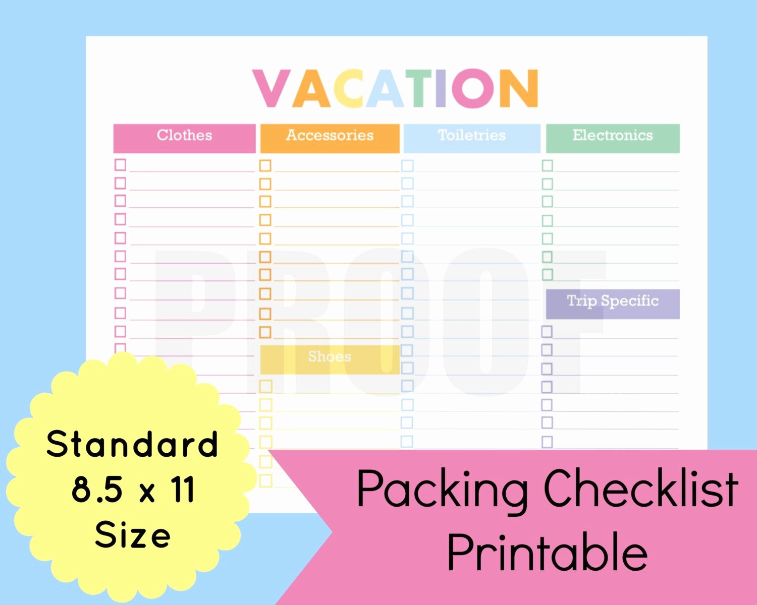 Vacation to Do List Template Fresh New to Mandcenter On Etsy Packing List Template Travel