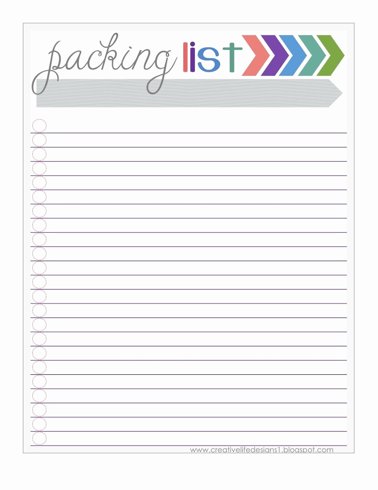 Vacation to Do List Template Luxury Free Packing List Printable Creative Life Designs