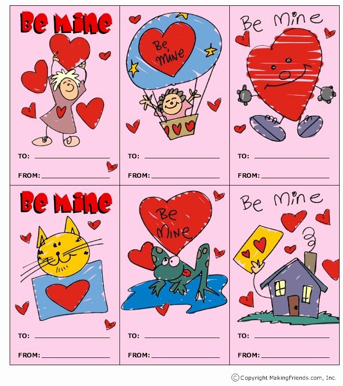 Valentine Card Templates for Kids Awesome Printable Valentine Cards