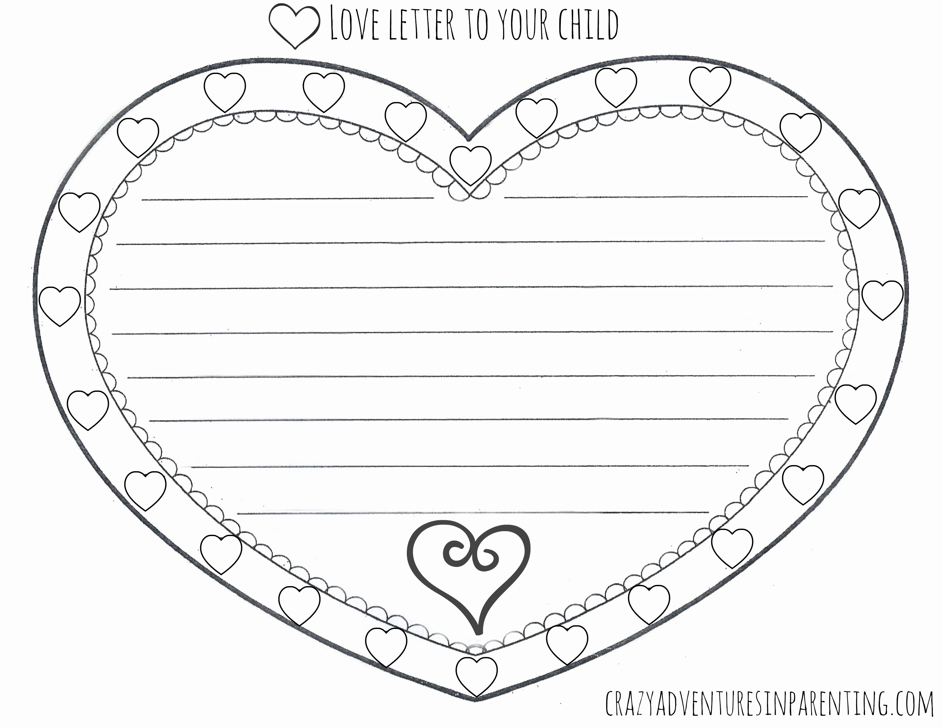 Valentine Card Templates for Kids New 9 Best Of Love Letter Templates Printable Free