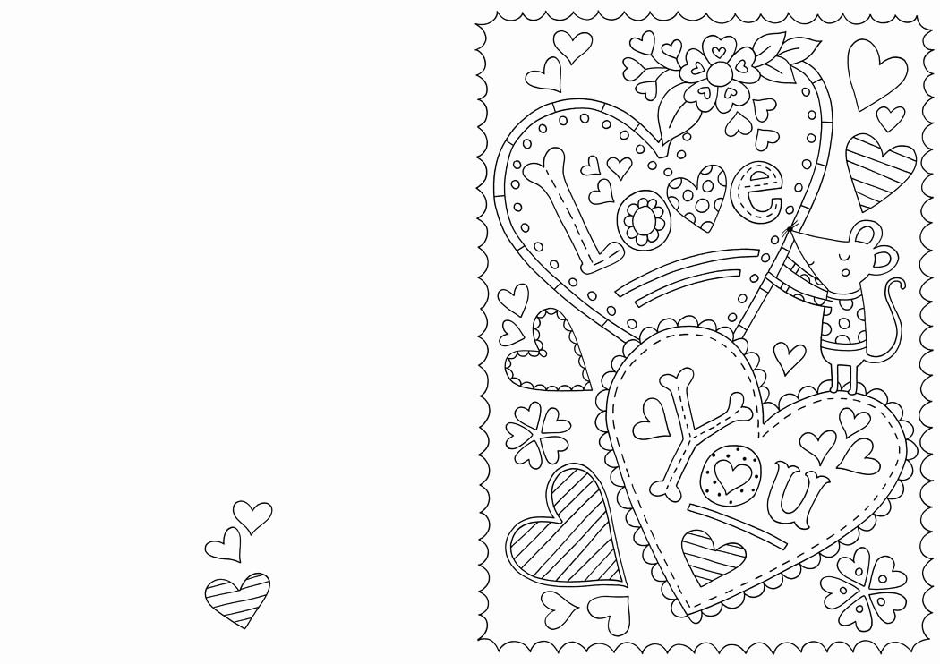 Valentine Card Templates for Kids New Free Valentine S Card Colouring Download Hobbycraft Blog