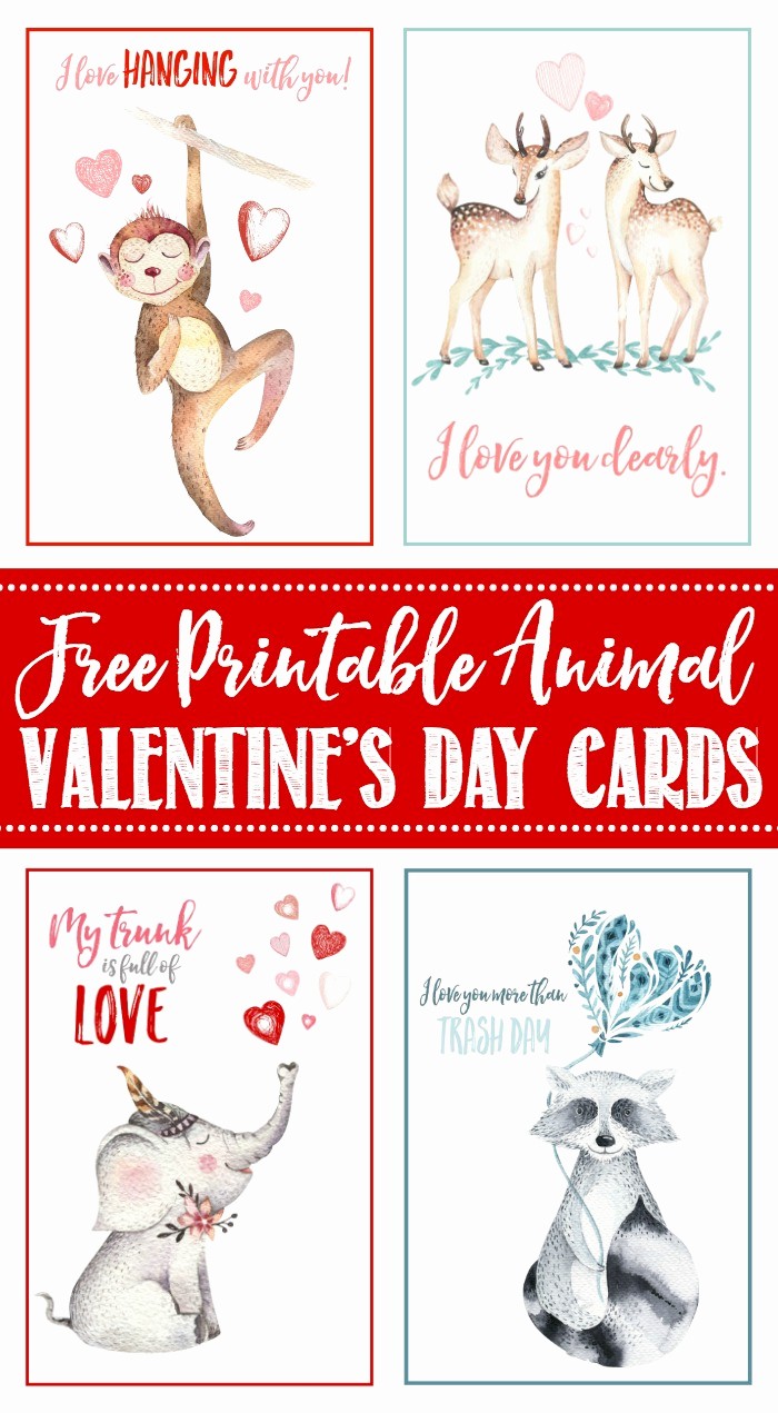 Valentine Card Templates for Kids Unique Free Printable Valentine S Day Cards and Tags Clean and