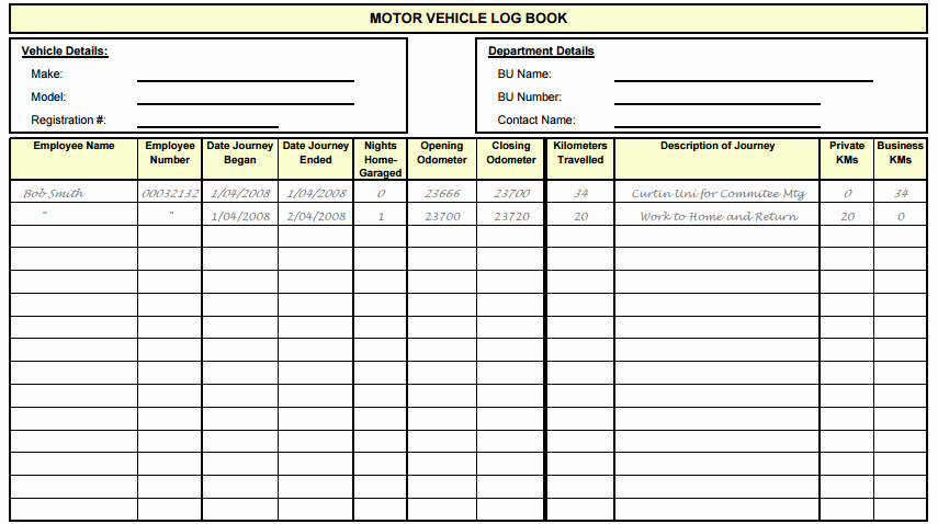 Vehicle Maintenance Log Book Pdf Fresh 5 Vehicle Log Book Templates