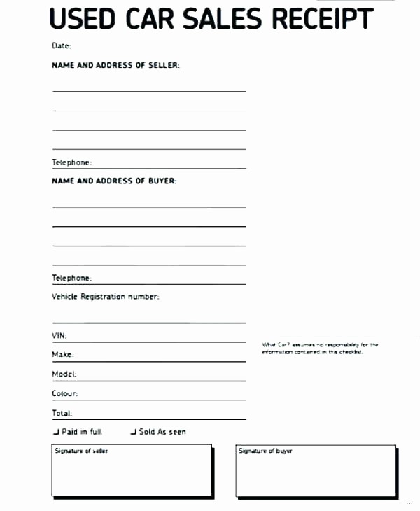 Vehicle sold as is Template Awesome Printable Sample Free Car Bill Sale Template form