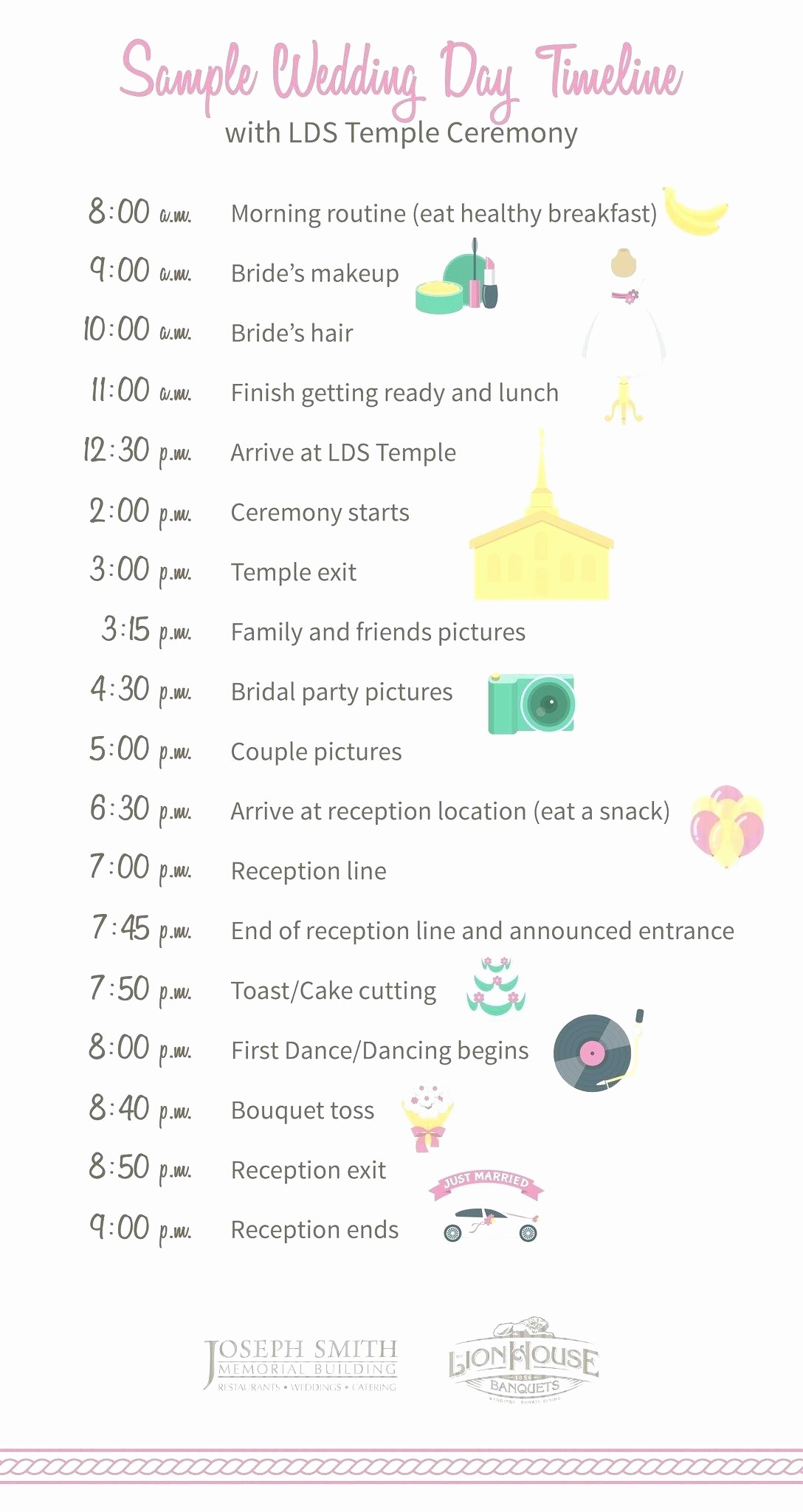 Wedding Day Timeline Template Free Awesome Wedding Timeline Template Day
