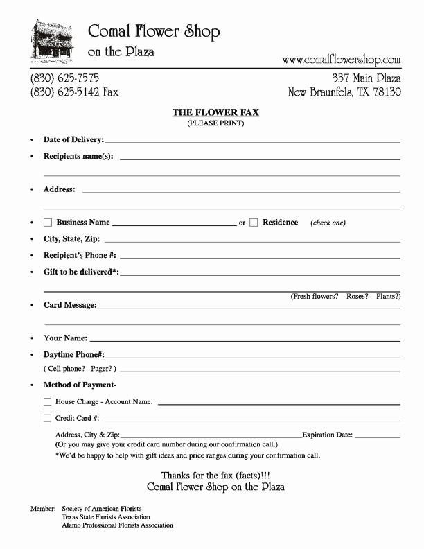 Wedding Flowers order form Template Best Of Floral order form Template thevillas