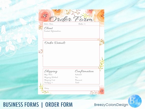Wedding Flowers order form Template Fresh order form Templates Printable Floral Craft Show Sales
