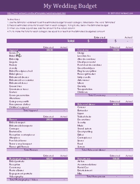 Wedding Guest List Print Out Beautiful Download A Free Wedding Bud Worksheet and Wedding