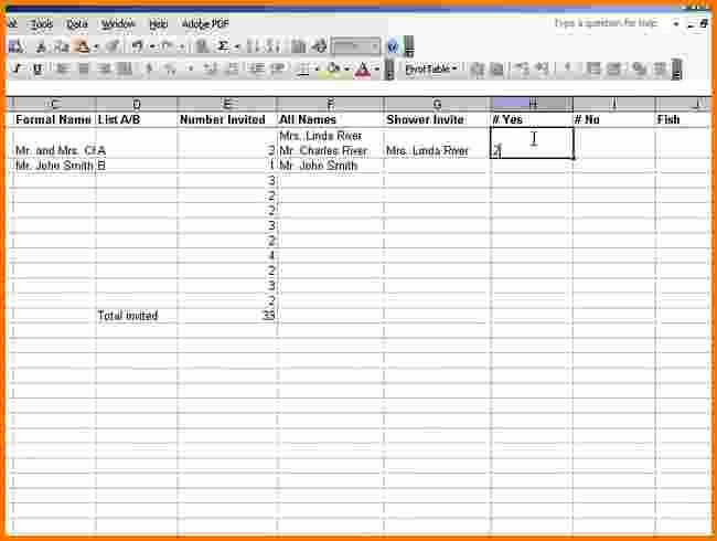 Wedding Guest List Spreadsheet Excel Lovely 4 Wedding Guest List Spreadsheet