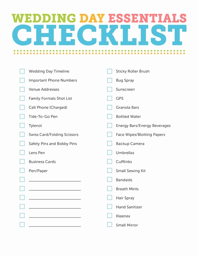 Wedding List to Do Template Inspirational Printable Wedding Planning Checklist – Wedding Planner