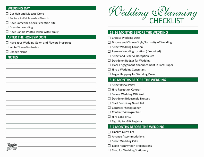 Wedding List to Do Template Inspirational Wedding Planning Checklist