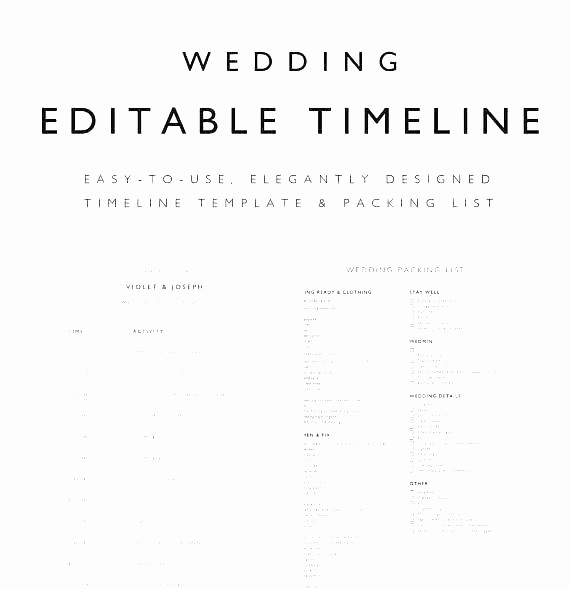 Wedding Planning Timeline Template Excel New Printable Wedding Day Timeline Schedule Template Violet