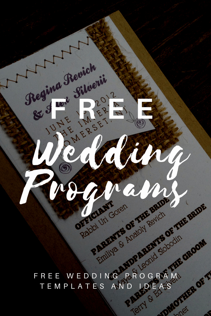 Wedding Programs Templates Free Download Fresh Free Wedding Program Templates