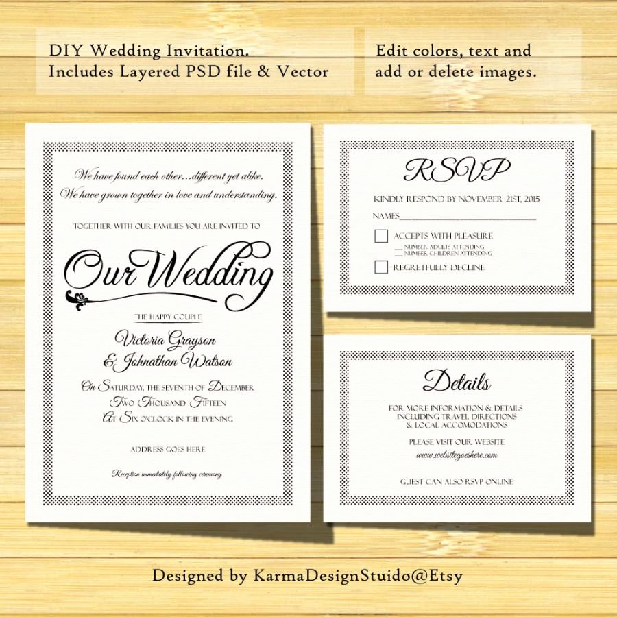 Wedding Response Card Template Free Best Of Wedding Invitation Template Instant Download Printable