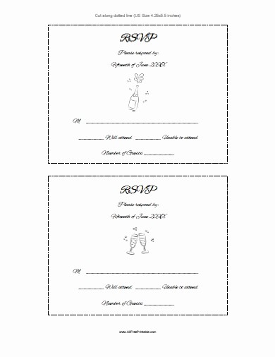 Wedding Response Card Templates Free Elegant Rsvp Card Template Free Printable Allfreeprintable