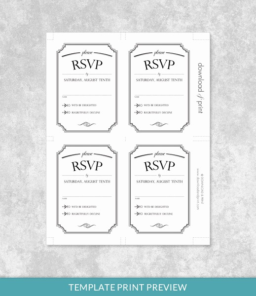 Wedding Response Card Templates Free Lovely Vintage Type Wedding Invitation Bundle – Download &amp; Print