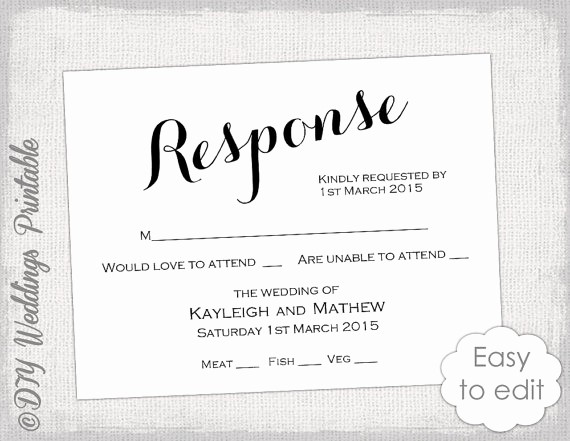 Wedding Response Cards Templates Free Awesome Rsvp Template Diy Calligraphy Carolyna Printable