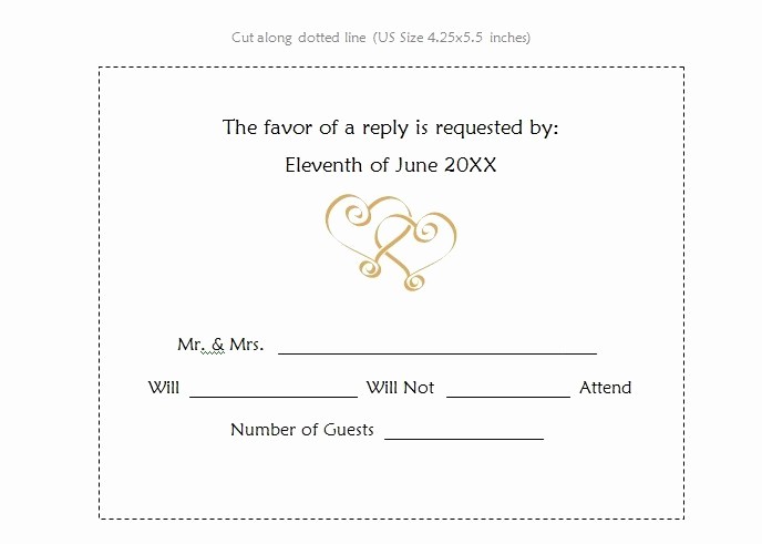 Wedding Response Cards Templates Free Unique Wedding Invitation Response Card Template Excel Pdf formats