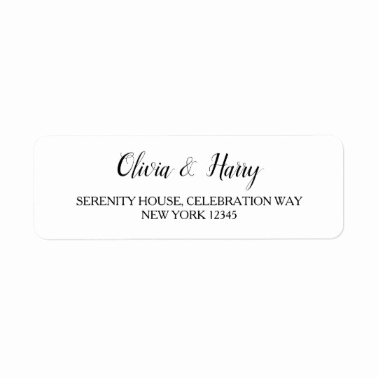 Wedding Return Address Label Template Elegant Elegant White Wedding Return Address Labels