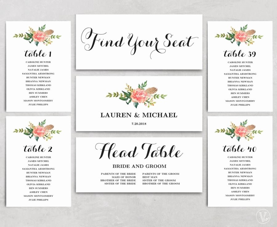 Wedding Seating Charts Templates Free Inspirational Printable Wedding Seating Chart Wedding Seating Chart