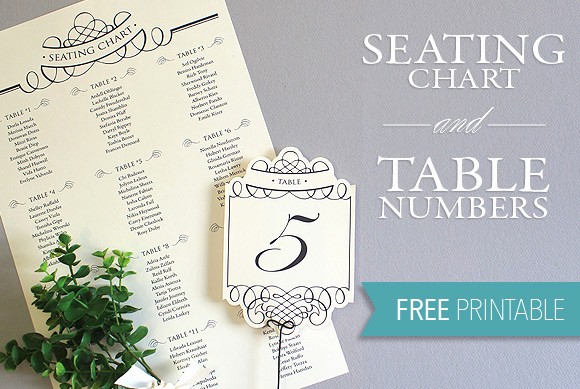 Wedding Table Seating Chart Template Best Of Printable Seating Chart &amp; Table Number Template