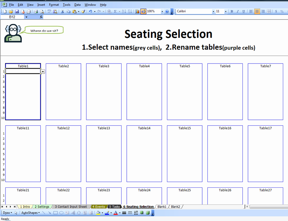 Wedding Table Seating Chart Template Elegant Wedding Seating Chart Template Excel