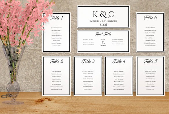 Wedding Table Seating Chart Template Unique Wedding Seating Chart Template – 11 Free Sample Example