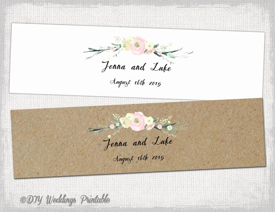 Wedding Tags Template Microsoft Word Awesome Rustic Water Bottle Label Template Diy Pink &quot;rustic